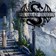 Load image into Gallery viewer, Stylized Celtic Dragon Single Line Monogram Steel Plaque, Fantasy Protector Spirit Guide