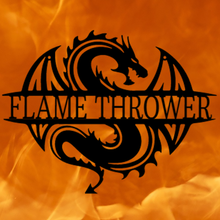 Load image into Gallery viewer, Stylized Celtic Dragon Single Line Monogram Steel Plaque, Fantasy Protector Spirit Guide