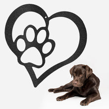 Load image into Gallery viewer, Paw of Love - Steel Sign, Multi Sizes and Colors for Dog Lovers Rescue Foster Pups