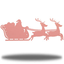 Load image into Gallery viewer, Santa's CHRISTMAS SLEIGH Wall Art, Laser Cut Steel, Multi Sizes & Colors