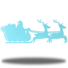 Load image into Gallery viewer, Santa's CHRISTMAS SLEIGH Wall Art, Laser Cut Steel, Multi Sizes & Colors