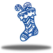 Load image into Gallery viewer, Whimsical Christmas Stocking Wall Art, Precision Laser Cut Steel, Multi Sizes and Colors