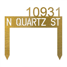 Load image into Gallery viewer, Modern, Minimalist Rectangle Address Stake, Laser Cut Steel Yard Stake, Multi Sizes and Colors