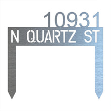 Load image into Gallery viewer, Modern, Minimalist Rectangle Address Stake, Laser Cut Steel Yard Stake, Multi Sizes and Colors