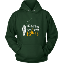 Load image into Gallery viewer, Best Days Are Spent Fishing Unisex Hoodie, Multi Colors, Extended Sizes, Shipping Included
