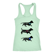 Load image into Gallery viewer, Doxie By Any Other Name Ladies Racerback Tank, Multi Colors - Free Shipping