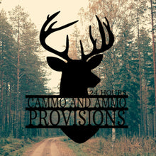 Load image into Gallery viewer, BUCK SILHOUETTE Monogram - Steel Sign, Multiple Sizes and Colors Available