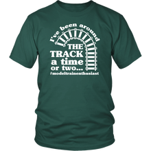 Load image into Gallery viewer, Been Around The Track Mens Unisex T-Shirt, Multiple Colors, Extended Sizes, Shipping Included