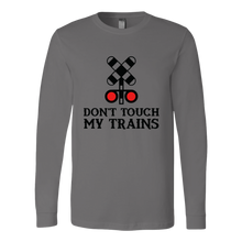 Load image into Gallery viewer, Don't Touch My Trains Unisex Long Sleeve T-Shirt Extended Sizes Available Shipping Included