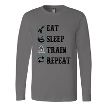 Load image into Gallery viewer, Eat Sleep Unisex Long Sleeve T-Shirt Extended Sizes Available Shipping Included
