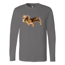 Load image into Gallery viewer, Flower Doxie Long Sleeved T-Shirt, Unisex, Multi Colors, Extended Size, Free Shipping