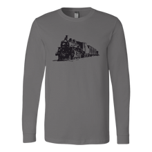 Load image into Gallery viewer, Locomotive Sketch Perspective - Unisex Long Sleeve T-Shirt, Multi Colors, Extended Sizes, Shipping Included