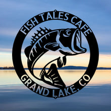 Load image into Gallery viewer, BASS Fishing Monogram - Steel Sign, Multiple Sizes and Colors Available
