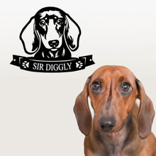 Load image into Gallery viewer, Cutie Dachshund Face You Must Have!  - Steel Sign. Multi colors & sizes available. Short, long hair, wire hair versions!