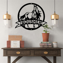 Load image into Gallery viewer, WINDBLOWN HORSE Monogram - Steel Sign, Multiple Sizes and Colors Available