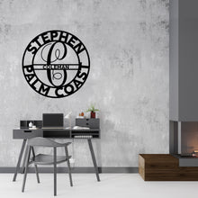 Load image into Gallery viewer, SPLIT NAME Monogram - Steel Sign, Multiple Sizes and Colors Available