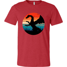 Load image into Gallery viewer, Retro Full Length Dragon, Unisex T-Shirt, Multi Colors, Extended Sizes Available, Free Shipping