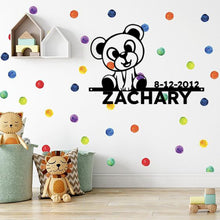 Load image into Gallery viewer, Sweet Smiling Teddy Monogram - Steel Sign, Multi Sizes & Colors, Baby Infant Shower Gift Monogram