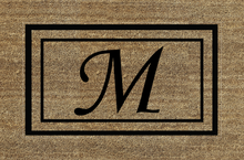 Load image into Gallery viewer, Double Bordered Personalized Door Mat - Great Gift For New Homeowners -- Multiple Sizes