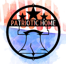 Load image into Gallery viewer, RINGING FREEDOM Monogram - Steel Sign, Multiple Sizes & Colors, Liberty Bell Personalized