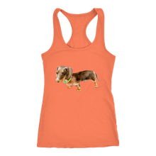 Load image into Gallery viewer, Dachshund Flower Collar Ladies Racerback Tank Multi Colors Free Shipping