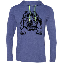 Load image into Gallery viewer, Men's T-Shirt Weight Hoodie with Wirehaired Doxie Graphic - Shipping Included