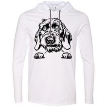 Load image into Gallery viewer, Men's T-Shirt Weight Hoodie with Wirehaired Doxie Graphic - Shipping Included