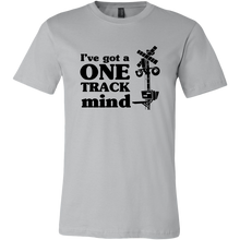Load image into Gallery viewer, One Track Mind (Trains) - Unisex/Mens T-Shirt, Multiple Colors, Extended Sizes, Shipping Included