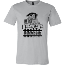 Load image into Gallery viewer, One Track Mind (Trains) - Unisex Mens T-Shirt, Multiple Colors, Extended Sizes, Shipping Included