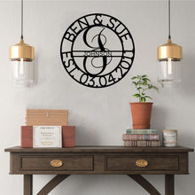 Load image into Gallery viewer, SPLIT NAME Monogram - Steel Sign, Multiple Sizes and Colors Available