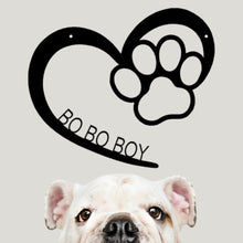 Load image into Gallery viewer, I Heart Dogs Monogram - Steel Sign, Multiple Sizes and Colors, Foster Rescue Pet Lover Pup Doggo Name