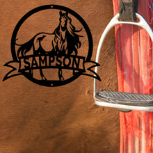 Load image into Gallery viewer, WINDBLOWN HORSE Monogram - Steel Sign, Multiple Sizes and Colors Available