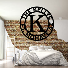 Load image into Gallery viewer, LETTER Family Name and Monogram Steel Sign, Multiple Colors and Sizes