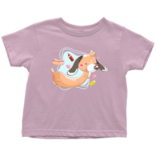 Load image into Gallery viewer, Doxie Hot Dog Cartoon Toddler T-Shirt, Multi Sizes, Multi Colors, Free Shipping