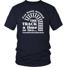 Load image into Gallery viewer, Been Around The Track Mens Unisex T-Shirt, Multiple Colors, Extended Sizes, Shipping Included