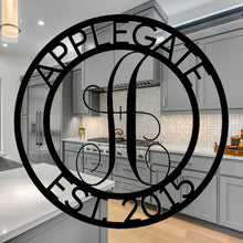 Load image into Gallery viewer, BREEZY Monogram and Custom Text Steel Sign, Multiple Colors and Sizes