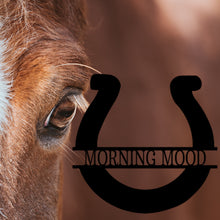 Load image into Gallery viewer, MINIMALIST & SIMPLE HORSESHOE Monogram - Steel Sign, Multiple Sizes and Colors Available