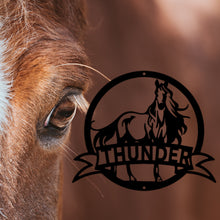 Load image into Gallery viewer, WINDBLOWN HORSE Monogram - Steel Sign, Multiple Sizes and Colors Available