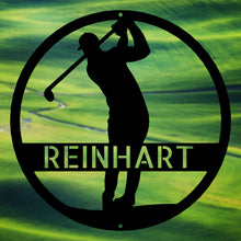 Load image into Gallery viewer, GOLFER Monogram - Laser Cut Steel Sign in Multiple Colors and Sizes