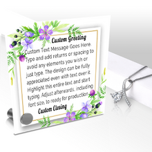 Load image into Gallery viewer, Personalize Your Thoughts & Emotions with Our Luxury Violet Frame Gift Set: Glass Message Card and Stunning Pendant - Shipping Included