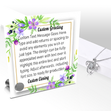Load image into Gallery viewer, Personalize Your Thoughts & Emotions with Our Luxury Violet Frame Gift Set: Glass Message Card and Stunning Pendant - Shipping Included