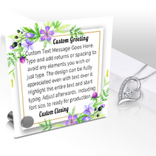Load image into Gallery viewer, Personalize Your Thoughts & Emotions with Our Luxury Violet Frame Gift Set: Glass Message Card and Stunning Pendant - Shipping Included