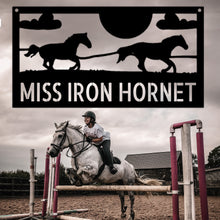 Load image into Gallery viewer, CLOUDY SKY HORSES Monogram - Steel Sign, Multiple Sizes and Colors Available