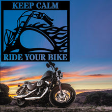 Load image into Gallery viewer, MOTORCYCLE FLAMING TANK - Steel Sign, Multiple Sizes and Colors Available