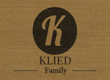 Load image into Gallery viewer, Circle Family Name Personalized Door Mat - Great Gift For New Homeowners -- Multiple Sizes