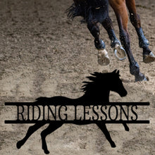 Load image into Gallery viewer, RUN LIKE the WIND Horse Monogram - Steel Sign, Multiple Sizes and Colors Available