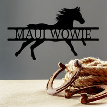 Load image into Gallery viewer, RUN LIKE the WIND Horse Monogram - Steel Sign, Multiple Sizes and Colors Available