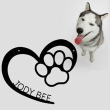 Load image into Gallery viewer, I Heart Dogs Monogram - Steel Sign, Multiple Sizes and Colors, Foster Rescue Pet Lover Pup Doggo Name