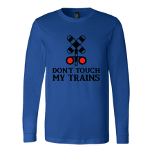 Load image into Gallery viewer, Don't Touch My Trains Unisex Long Sleeve T-Shirt Extended Sizes Available Shipping Included