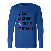 Load image into Gallery viewer, Eat Sleep Unisex Long Sleeve T-Shirt Extended Sizes Available Shipping Included